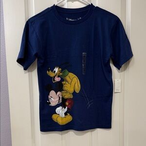 Disney Kids Dark Blue Mickey and Pluto Tee